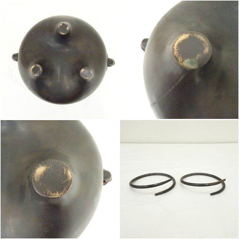 金谷浄雲造 唐銅鬼面風炉