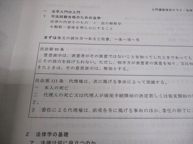 LEC東京リーガルマインド 司法試験 入門講座(柴田クラス) 講師