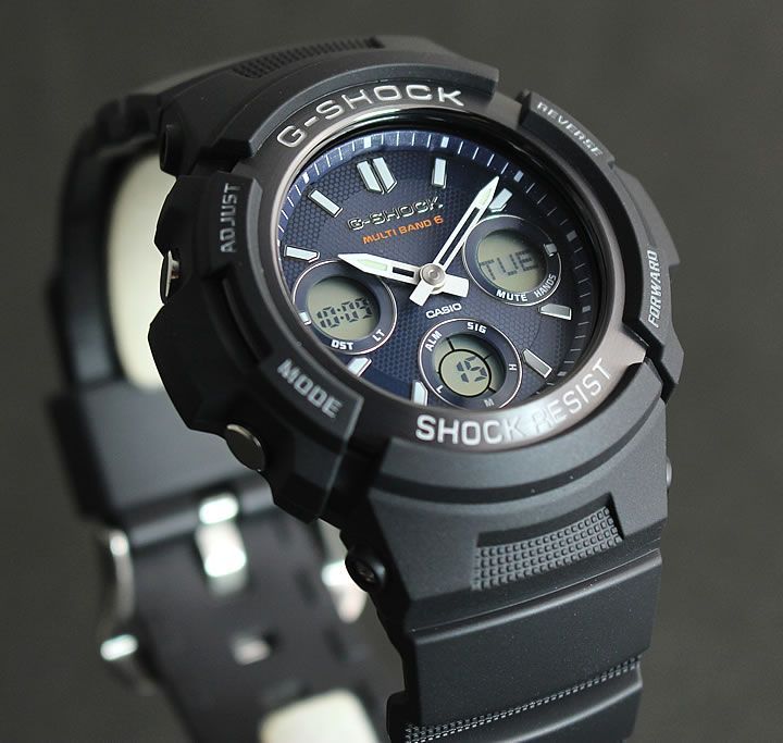 CASIO G-SHOCK電波ソーラーAWG-M100SB-2AJF - 時計