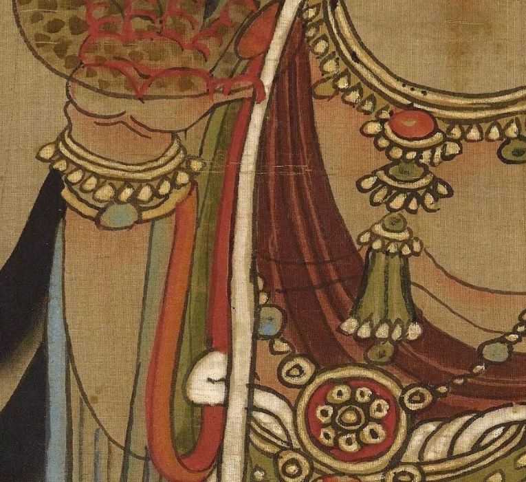 敦煌壁画 莫高窟 観音図 仏像 仏画 絹布 観世音菩薩 仏画 菩薩像