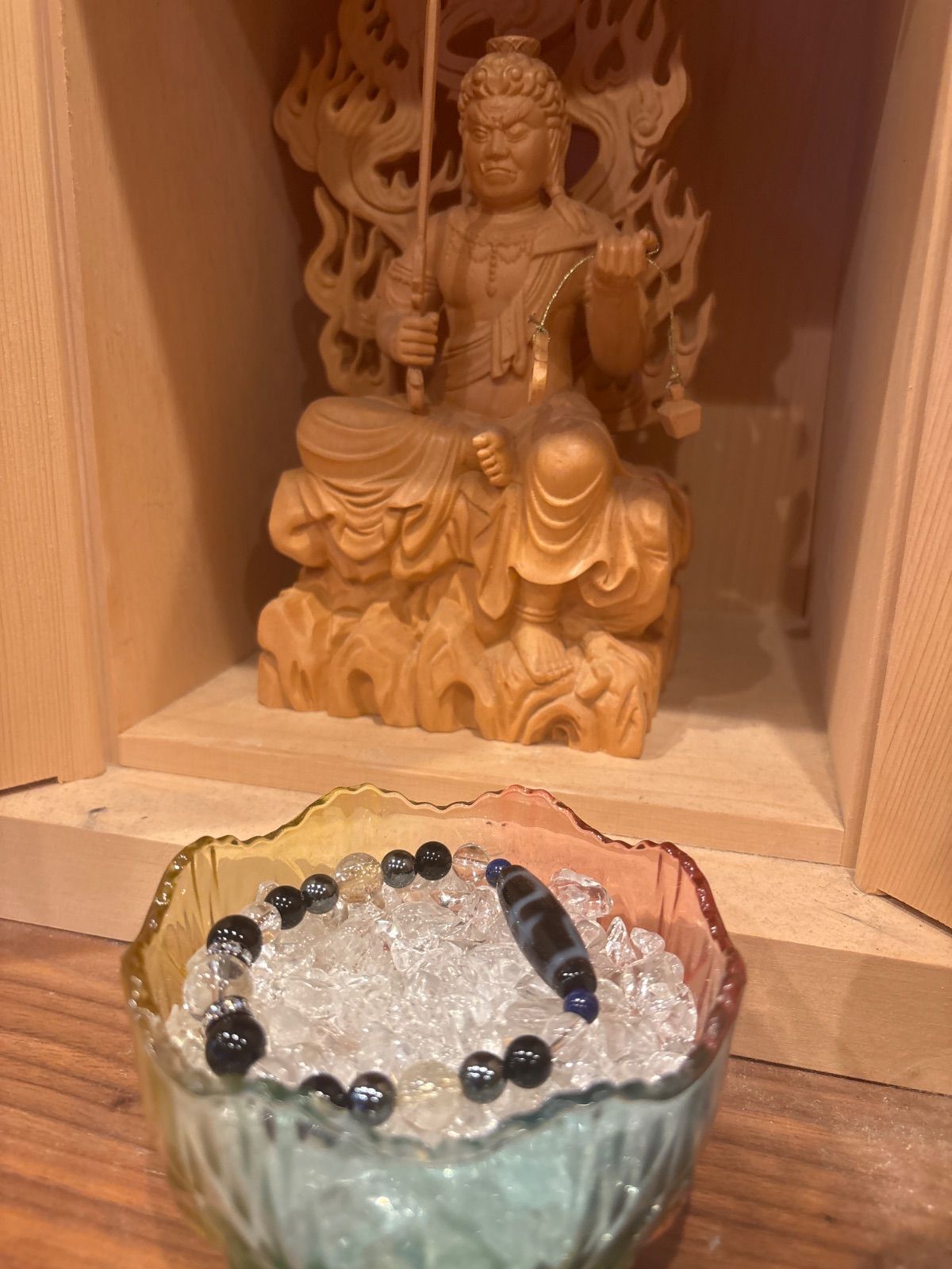 ❤️「御守り！」ターコイズ九眼天珠&モリオン　デザイン　天然石パワーストーン ❤️「御守り！」ターコイズ九眼天珠&モリオン デザイン 天然石