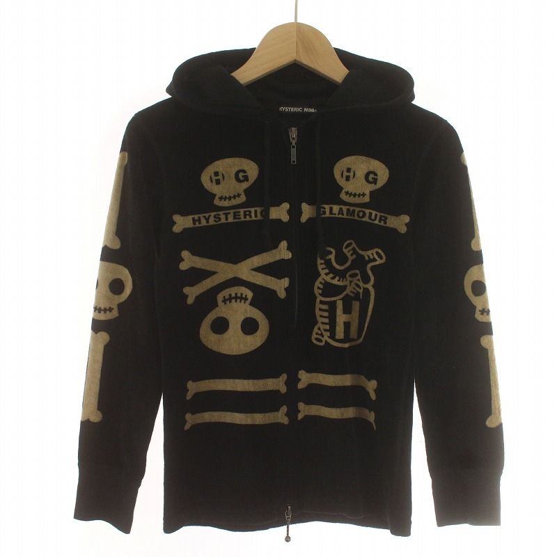 ★90s 初期タグ　ヒステリックグラマー　星ロゴ　ベロア　ジップアップ　パーカー HYSTERIC GLAMOUR - ヒステリックグラマー HYSTERIC GLAMOUR