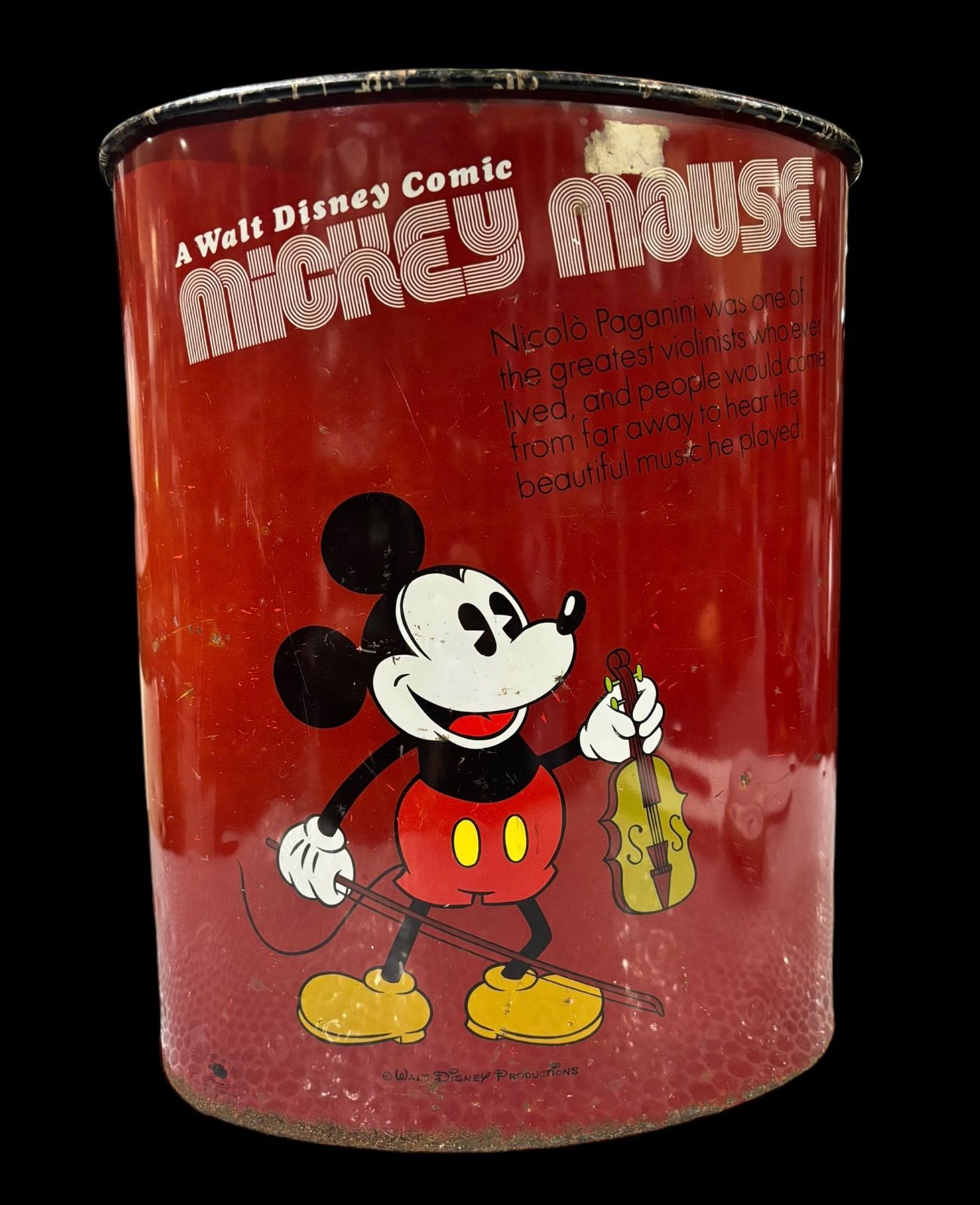 ディズニーミッキーマウスゴミ箱昭和レトロ傘立てブリキ缶ヴィンテージ