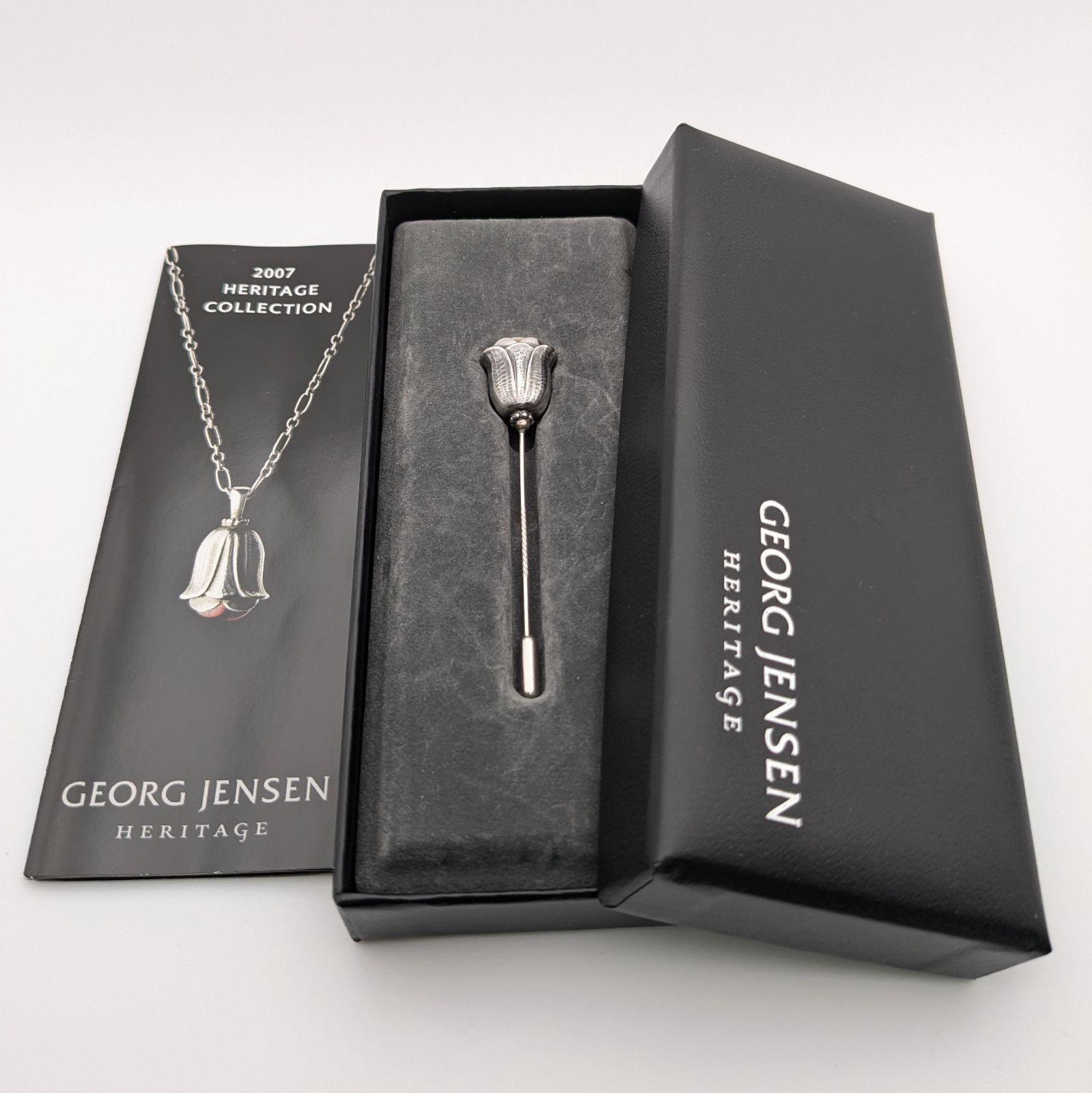 ジョージジェンセン 2007 ヘリテージ ピンブローチ 925 シルバー ジョージジェンセン Georg Jensen 2007 ヘリテージ ピンブローチ 箱付