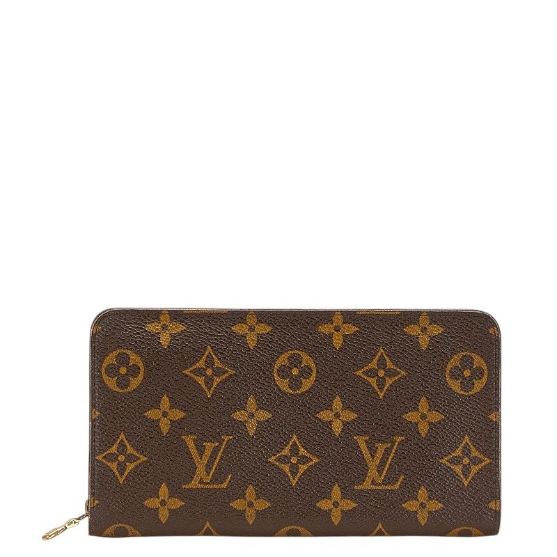 ルイ ヴィトン モノグラム ポルトモネジップ 長財布 ラウンドファスナー M61727 ブラウン PVC レザー レディース LOUIS VUITTON 1-0209787