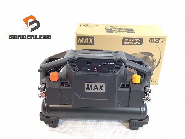 MAX マックス100V 11L 常圧|高圧 スーパーエアコンプレッサー AK-HL1310E 黒|ブラック AIモード Bluetooth搭載 110090