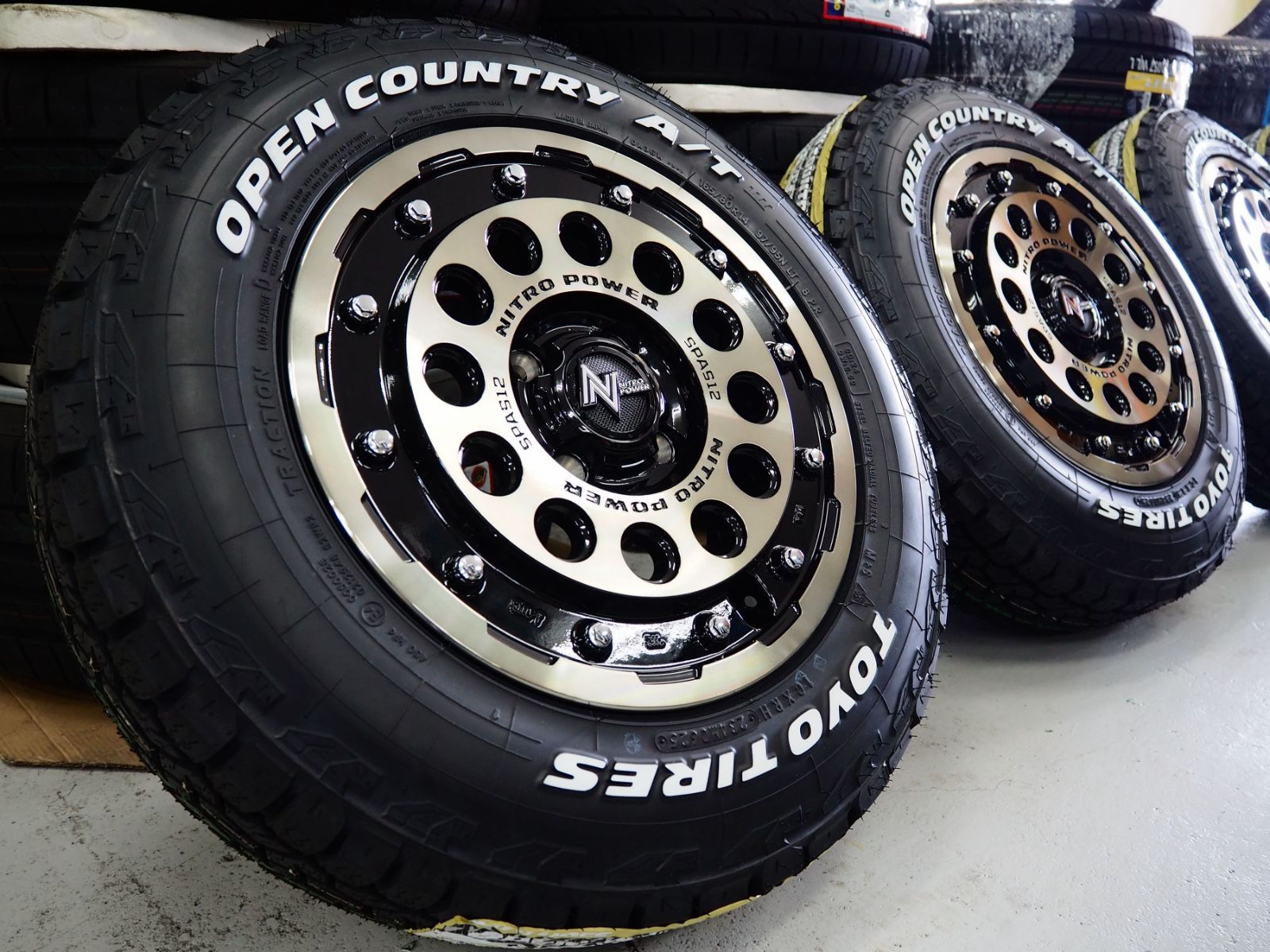 ゴツゴツ系 H12 ショットガン 14inch 5.5J 4H100 40 TOYO オープンカントリーA|TⅢ 165|80R14 プロボックス サクシード 14インチ