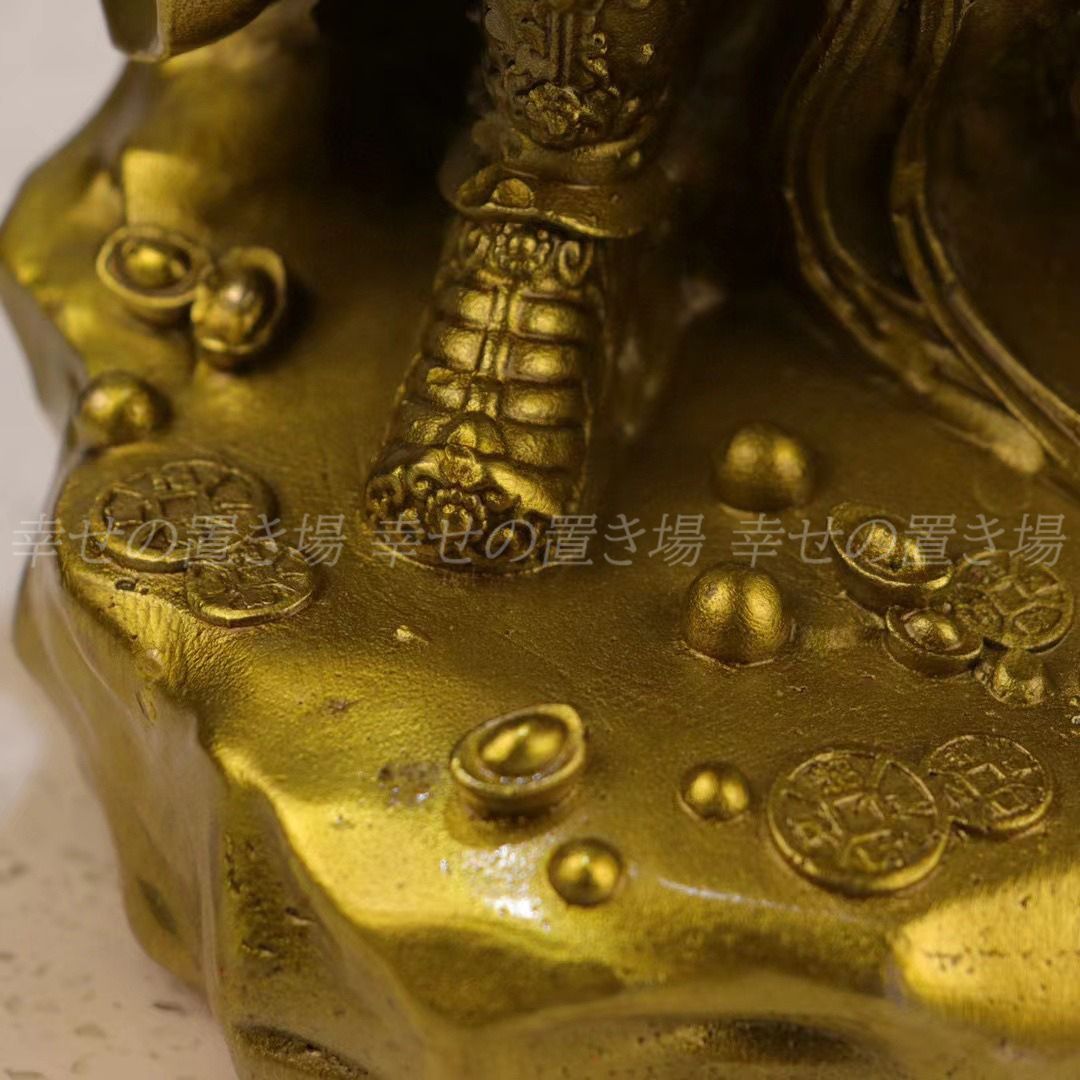 関羽像 武财神 三国志 ゴールド 金 武士像 置物 オブジェ 縁起物 関羽像 武财神 三国志 ゴールド 金 武士像 置物 オブジェ 縁起物