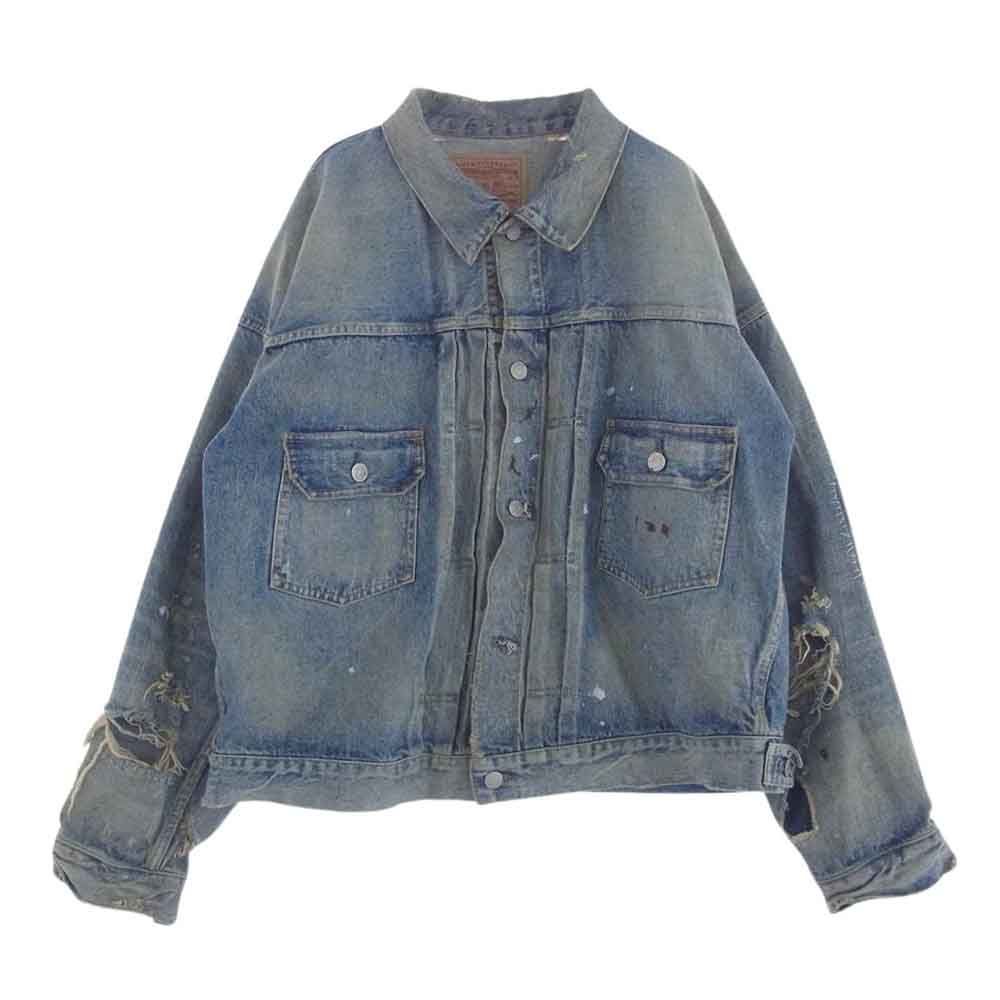 SAINT MICHAEL セントマイケル デニムジャケット 23AW SM-A23-0000-C17 Berberjin 777XX Denim Jacket デニムジャケット インディゴブルー系 L【中古】