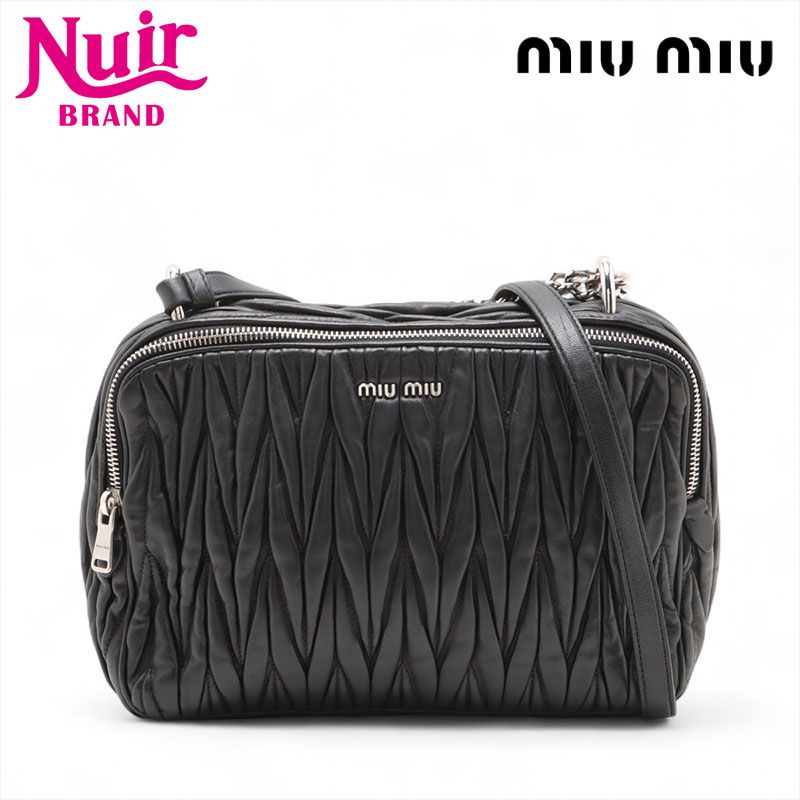 MIUMIU ナッパマテラッセチェーンショルダーバック5BD083 Amazon | [ミュウミュウ] 【アウトレット】 NAPPA MATERASSE