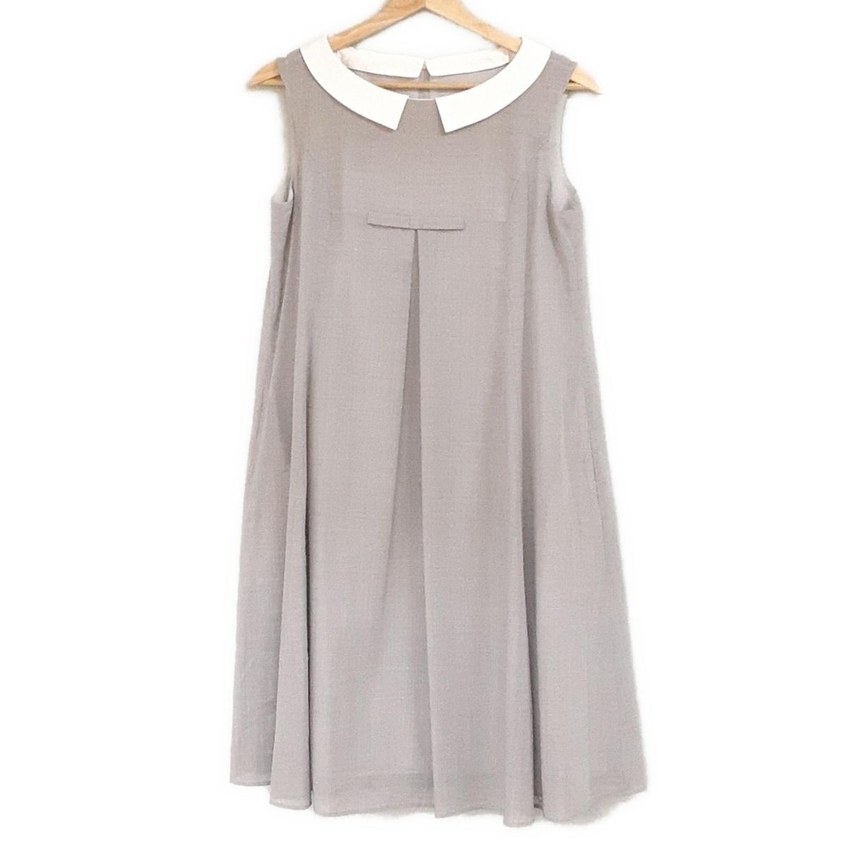Rene(ルネ) ワンピース サイズ34 S レディース美品 - ライトグレー×白  