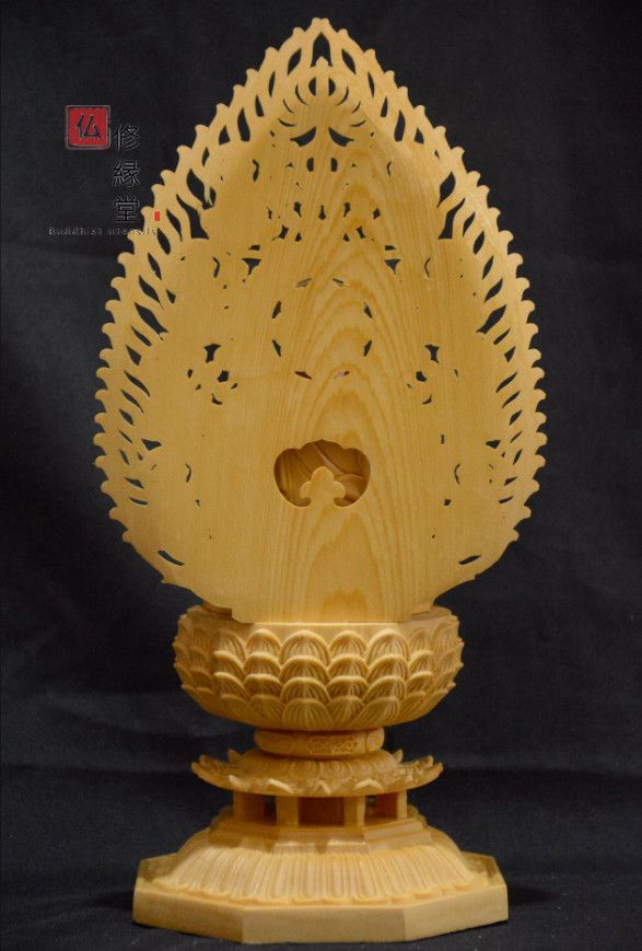 修縁堂】木彫り 仏像 地蔵王菩薩立像 彫刻 一刀彫 天然木檜材