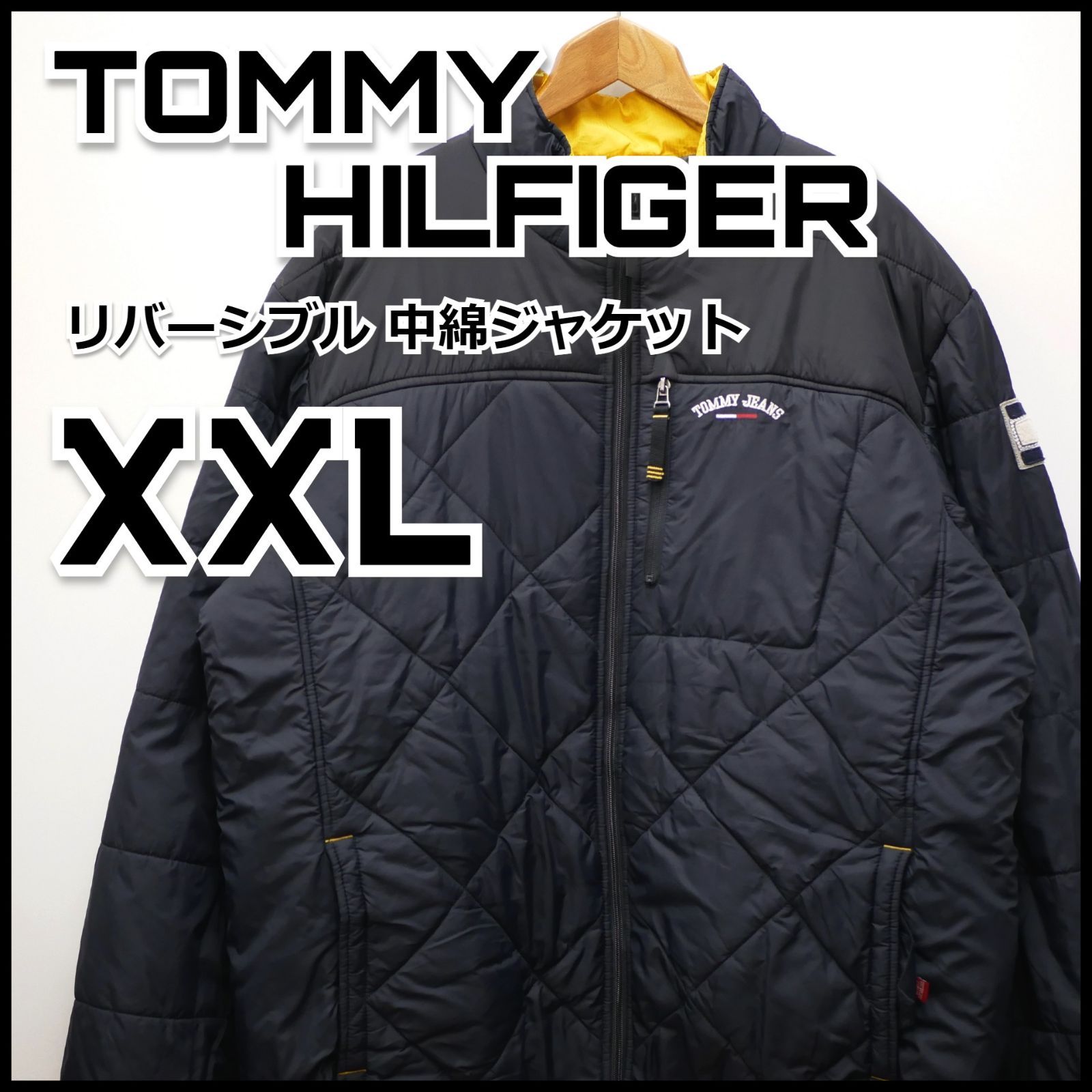 トミーヒルフィガー リバーシブル 中綿ジャケット XXL メンズ 古着