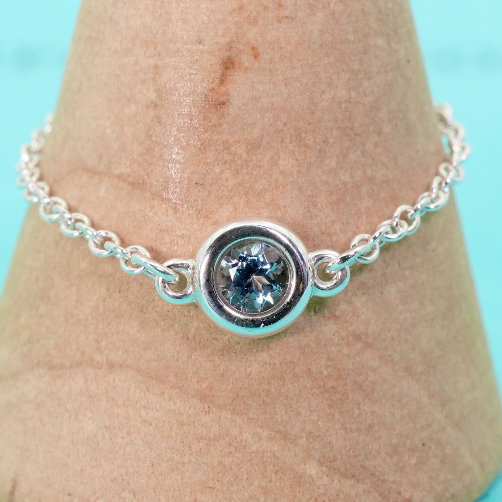 【r】Tiffany & Co. バイザヤード　リング　アクアマリン Tiffany&Co. ティファニー バイザヤード アクアマリン リング 7号