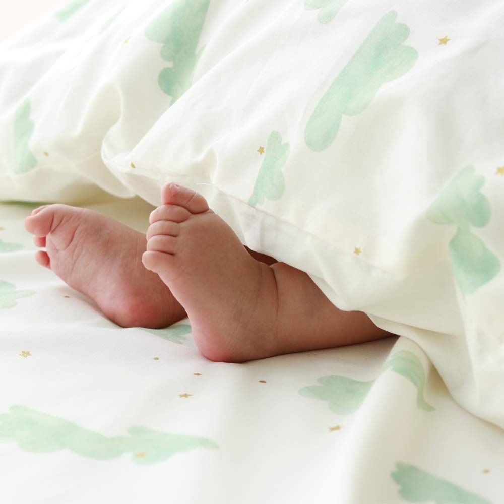 お昼寝布団5点セット 全部洗える かばん アイロンネーム付き フラッフィー 雲柄 サンデシカ 5個アソート