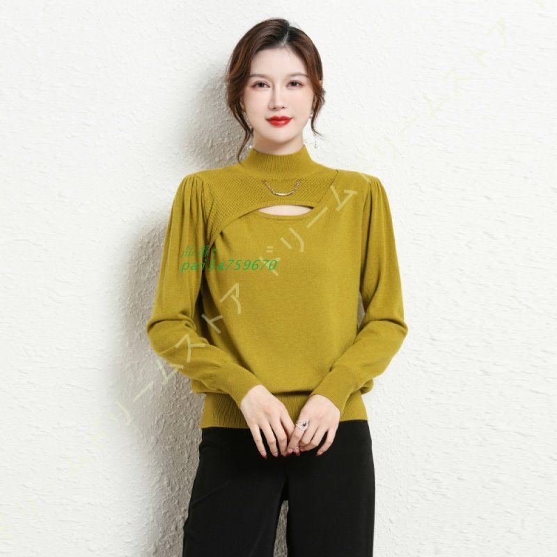 ニット レディース 秋冬 セーター トップス オシャレ タートルネック インナー 着心地良い プルオーバー ゆったり 長袖 シンプル ニットセーター カジュアル pai5a759670