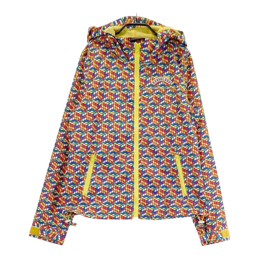 サイズ：2 RUSSELUNO ラッセルノ 裏メッシュ ジップパーカー 総柄