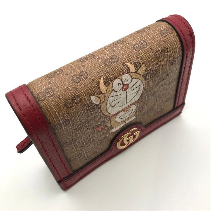 良品 GUCCI グッチ GG ドラえもん コラボ コンパクト 財布