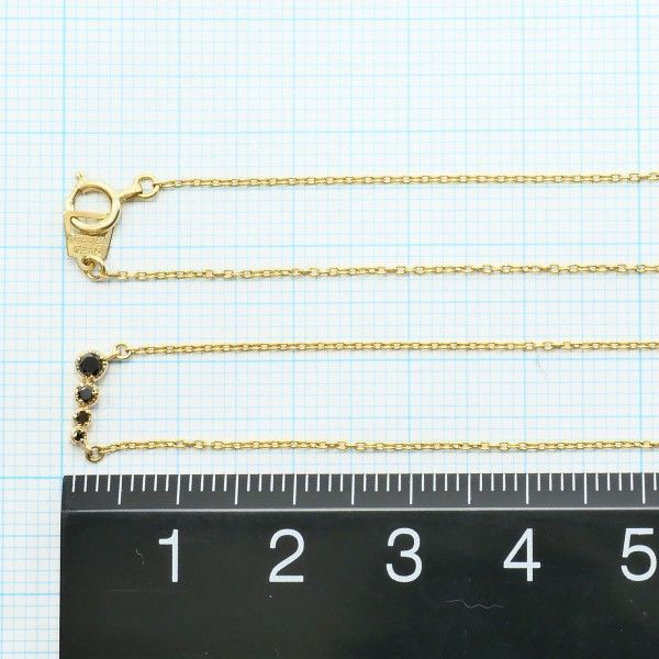 オーロラグラン K10ダイヤネックレス オーロラグラン K10YG ネックレス necklace ブラックダイヤ 総