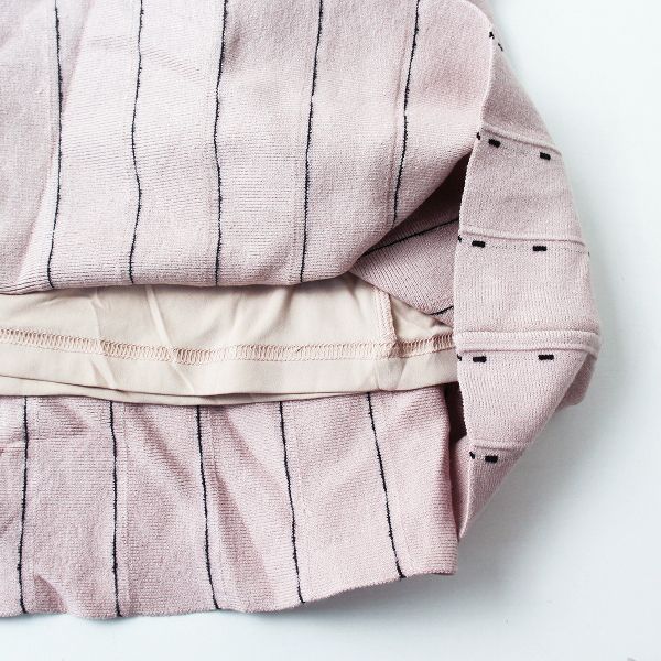 Mystrada マイストラーダ 配色ステッチニットワンピース 38/ピンク  