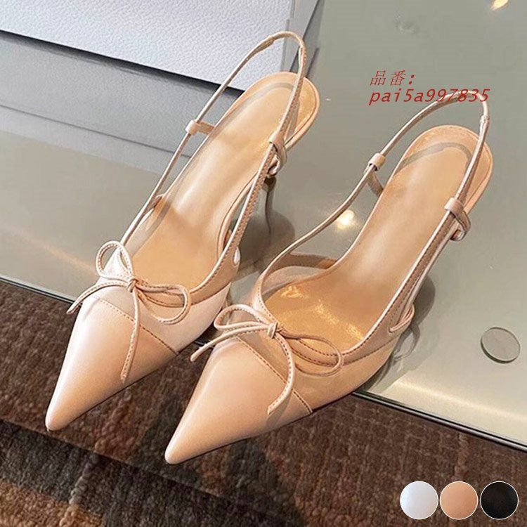 サンダル レディース ポインテッドトゥ リボン シースルー メッシュ 韓国 秋 ピンヒール 夏 かわいい 春 大人 バックストラップ おしゃれ pai5a997835