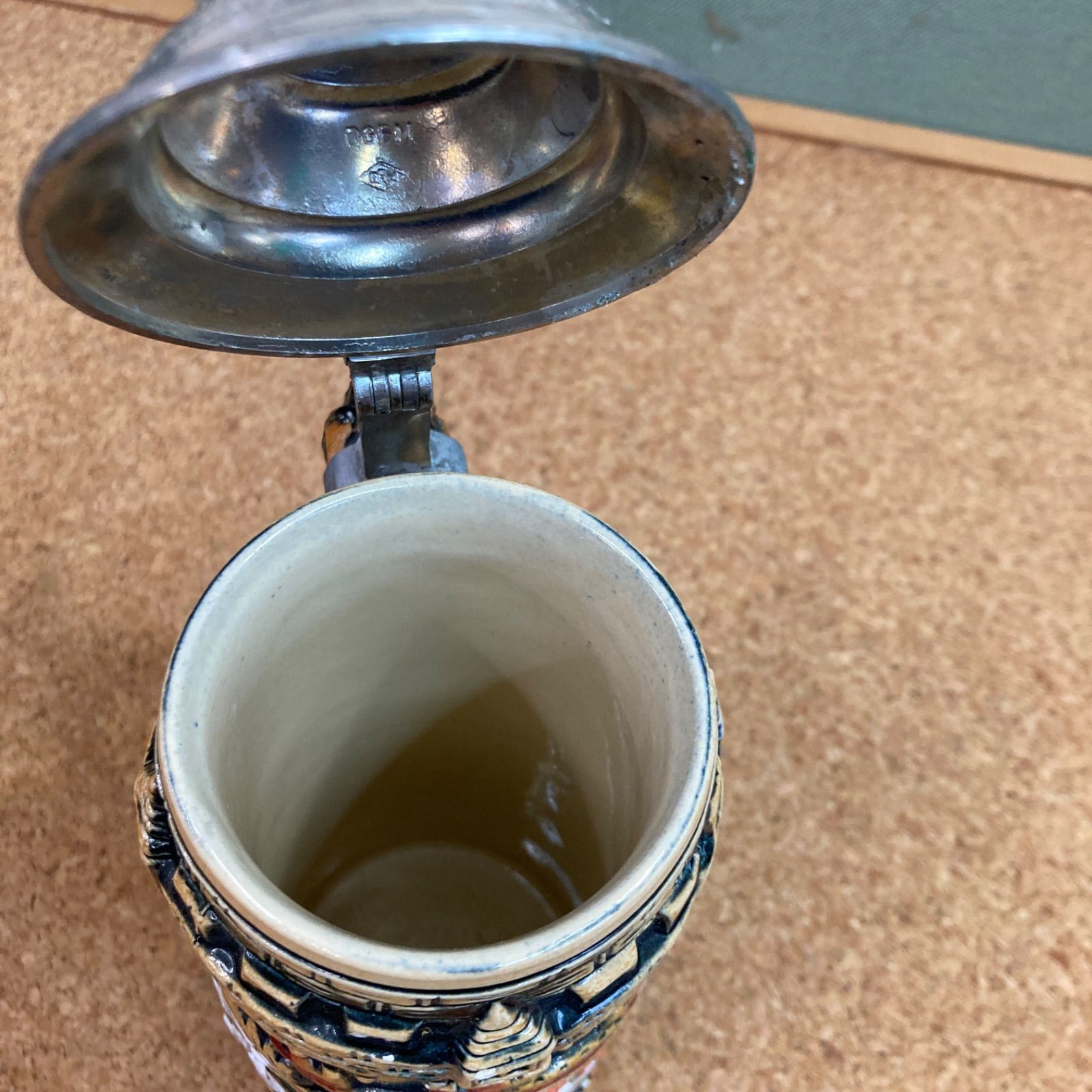 ビアジョッキ ビアマグ ドイツ製 陶器 インテリア ビールジョッキ 蓋付 