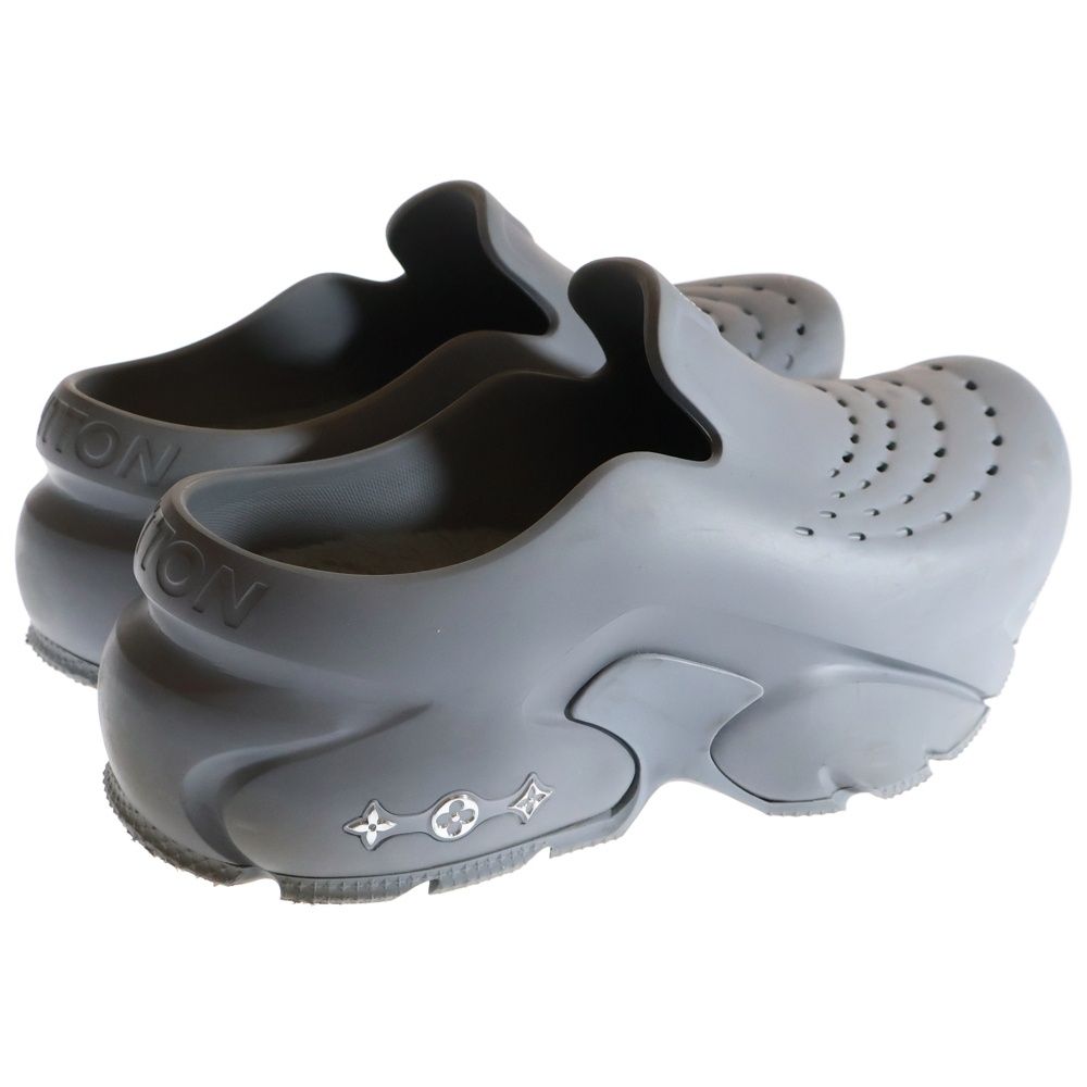LOUIS VUITTON ルイヴィトン LV Ski Shark Clog スキーライン シャーク クロッグ ロゴプレート サンダル プラットフォーム 厚底 ローカットシューズ グレー 1 ACEXL