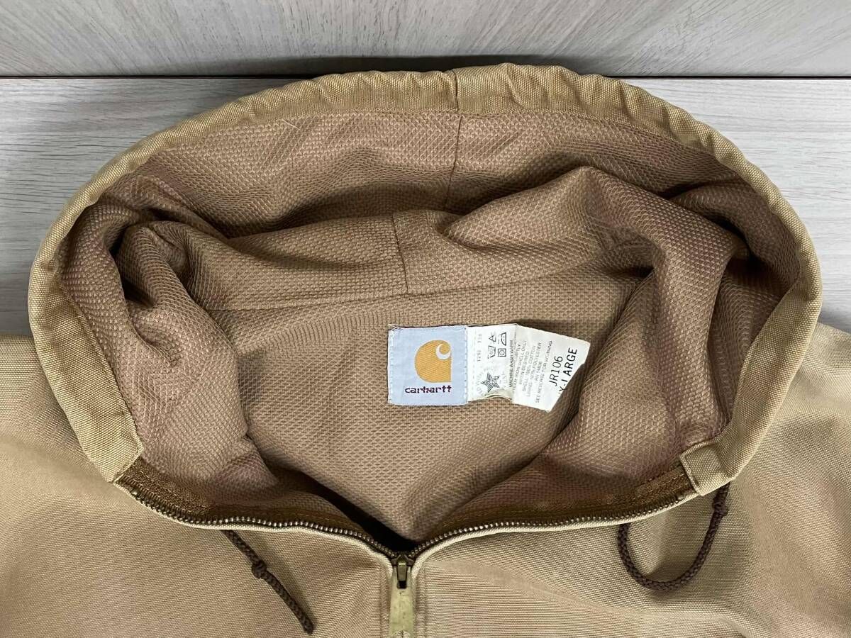 Carhartt カーハート JR106 90s ヴィンテージ Active Jacket アクティブ ダック ジャケット ダメージ メンズ XXXL ベージュ