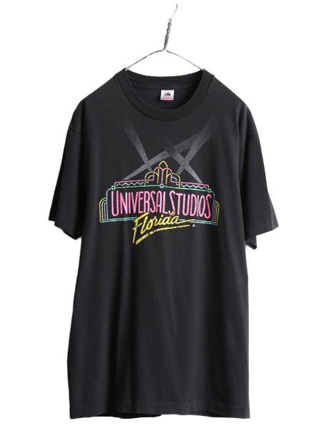 お得なクーポン配布中!】 90s ユニバーサルスタジオ イラスト プリント Tシャツ XL 企業 ロゴ 黒 - メルカリ