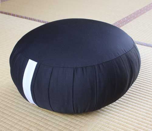 座禅布団 黒綿布 径27cm