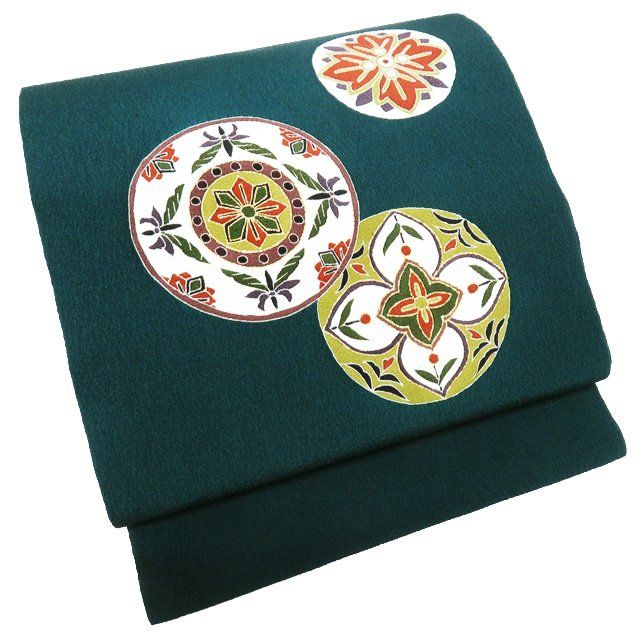 平和屋着物□極上 西陣 川島織物 九寸名古屋帯 人物花鳥文 逸品