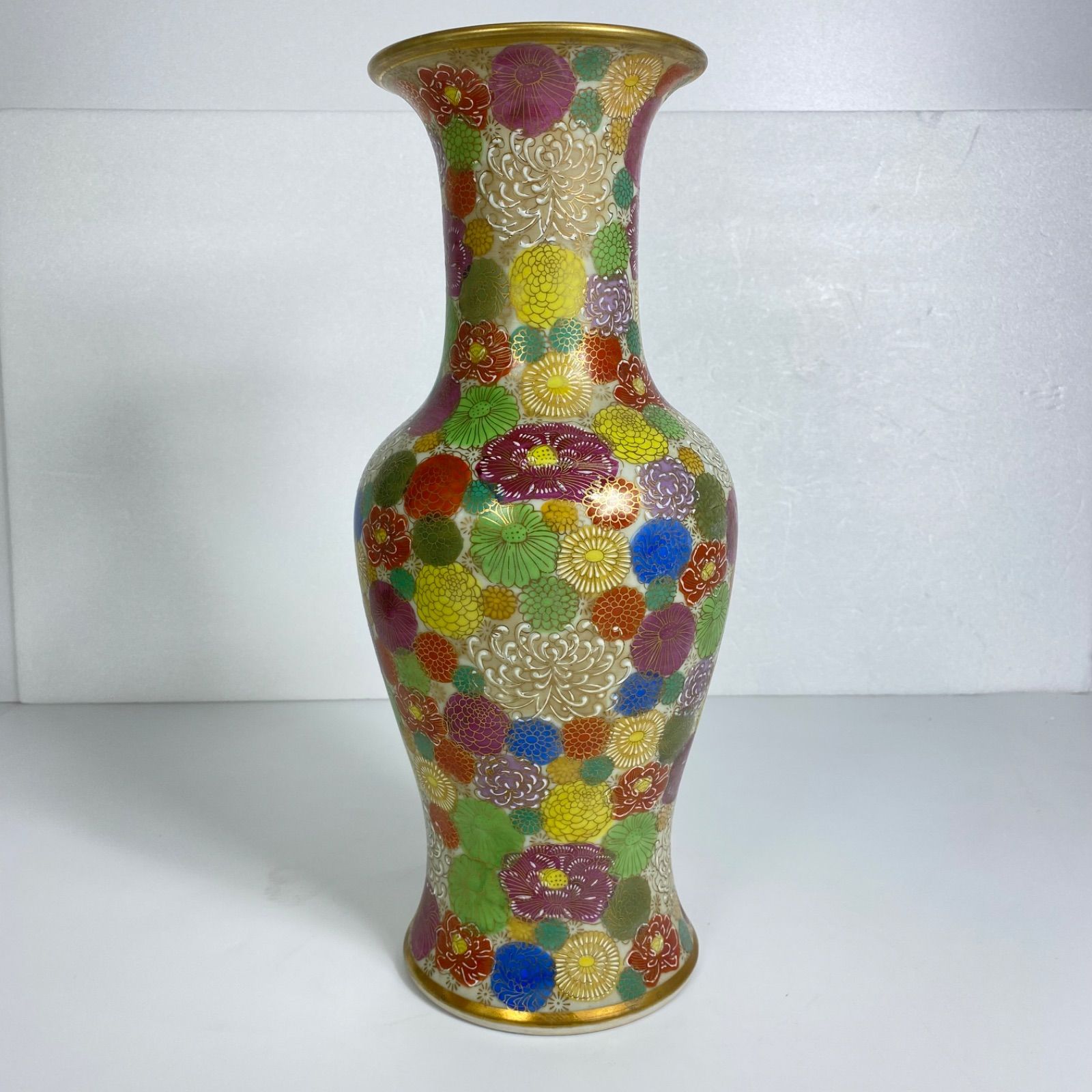 九谷焼 花瓶 金彩 花詰 花器 飾り壺 錦手 骨董品 古美術 豪華 【公式通販】