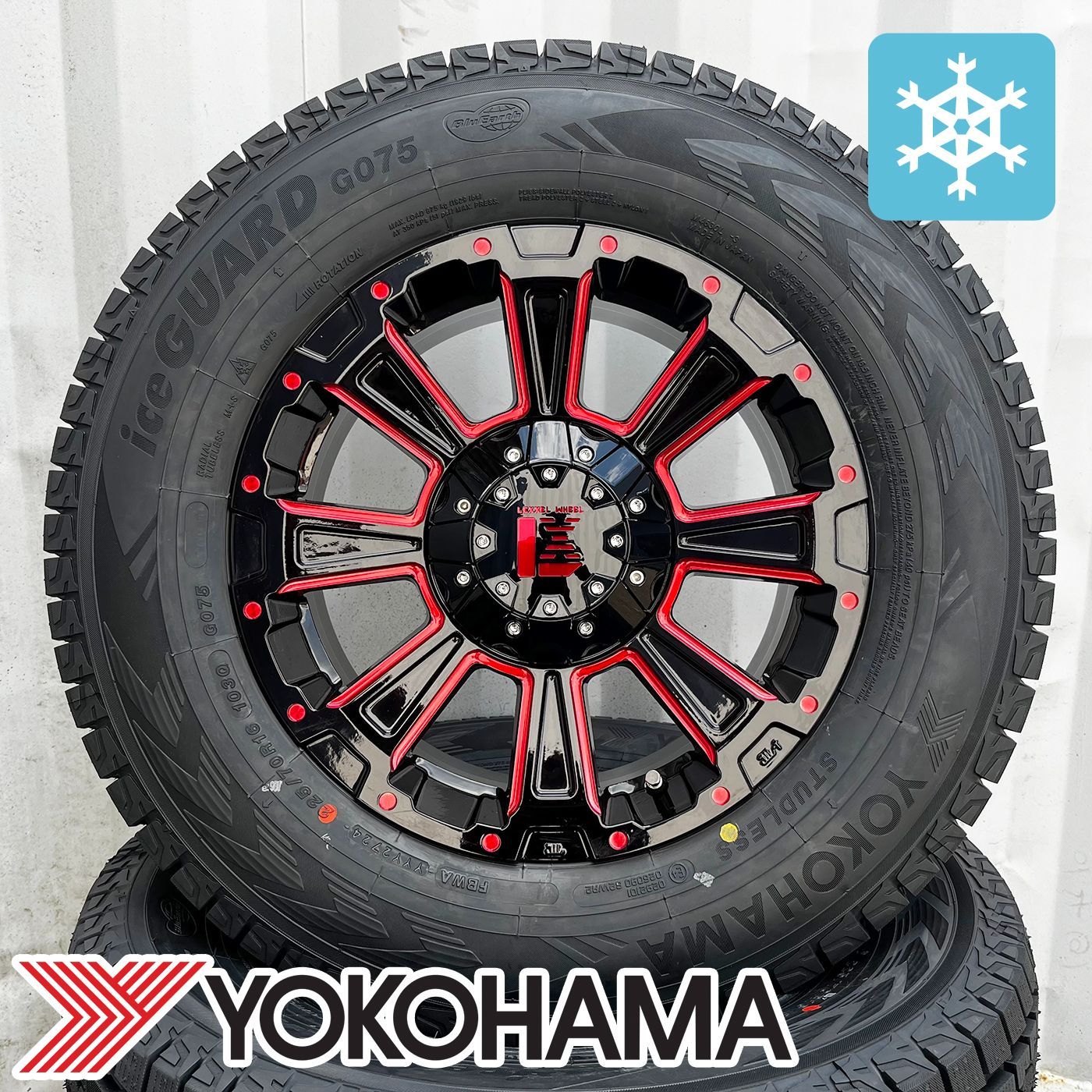 即納 ヤリスクロス YOKOHAMA ヨコハマ アイスガード 215/70R16 225/70R16 235/70R16 スタッドレス タイヤホイール セット 16インチ DeathRock 4本セット - メルカリ