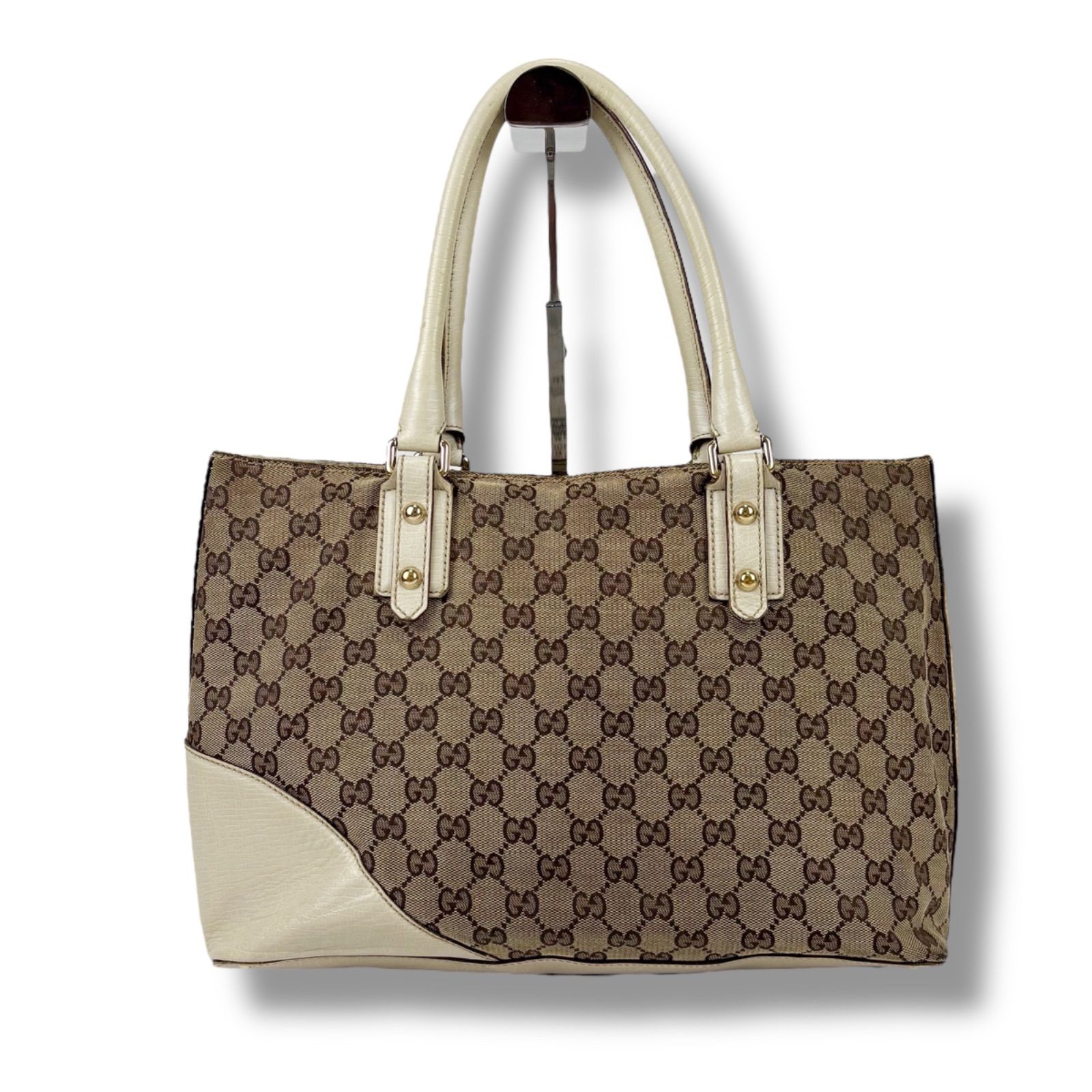 GUCCI グッチ トートバッグ ハスラービット ホースビット GGキャンバス 