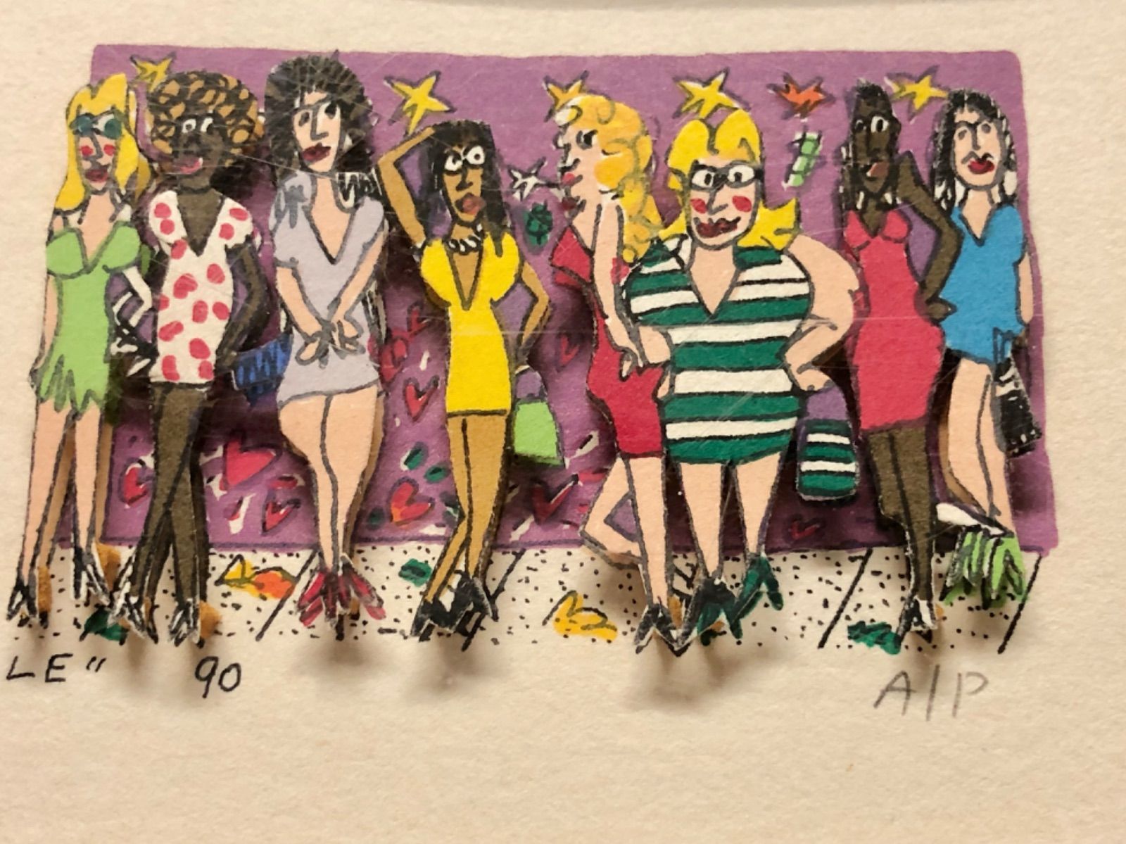 ジェームスリジィ James RIZZI 絵画 JAMES RIZZI ジェームス・リジィ「LOVE FOR SALE 90」3Dシルク