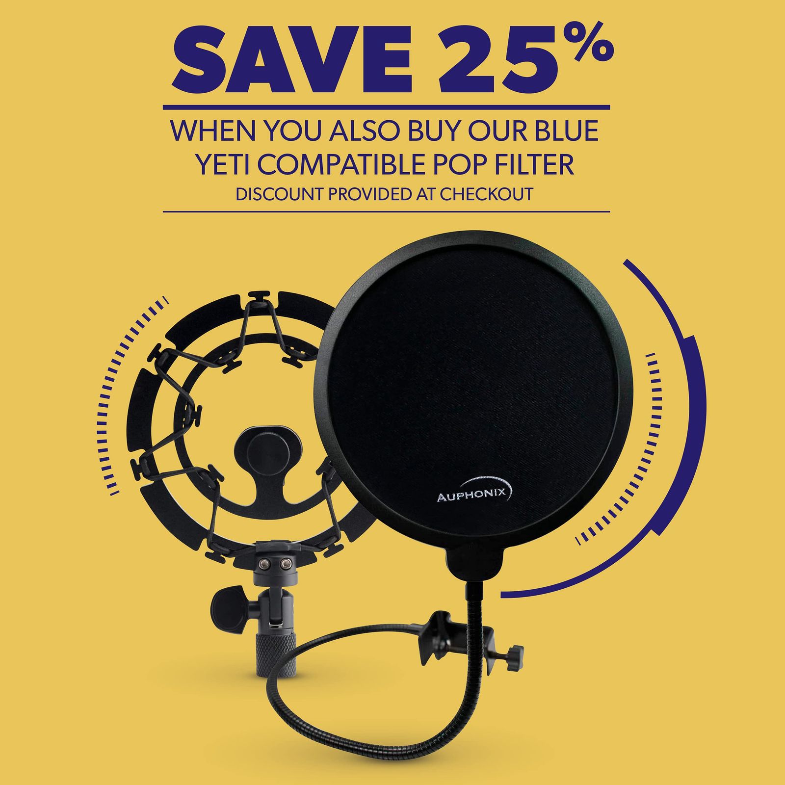 ショックマウント Blue Yeti and Snowball マイク用 Amazon | Auphonix Blue Yetiマイク Snowballのショックマウント