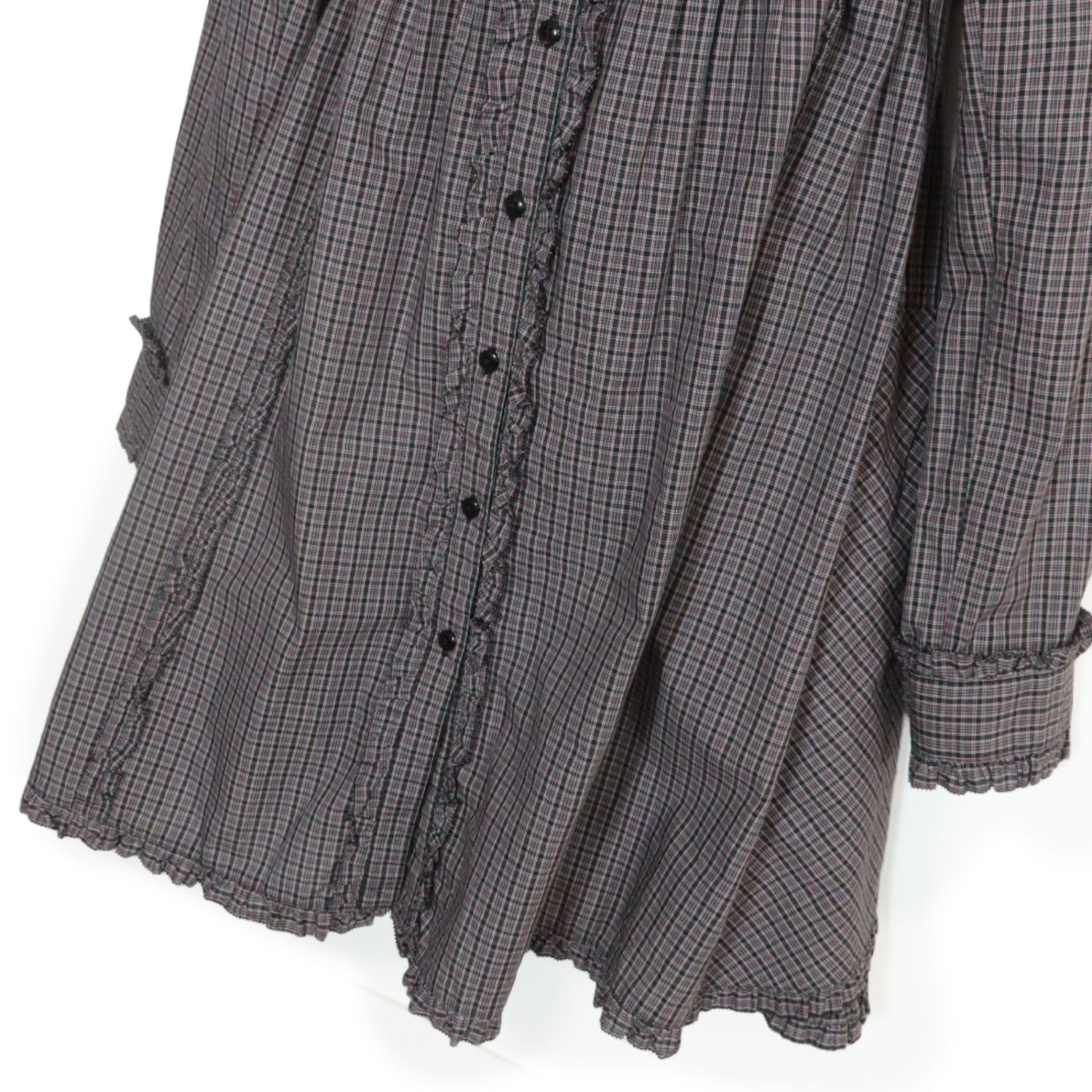 美品】ピンクハウス☆後ろエプロン風デザイン チェック柄のチュニック