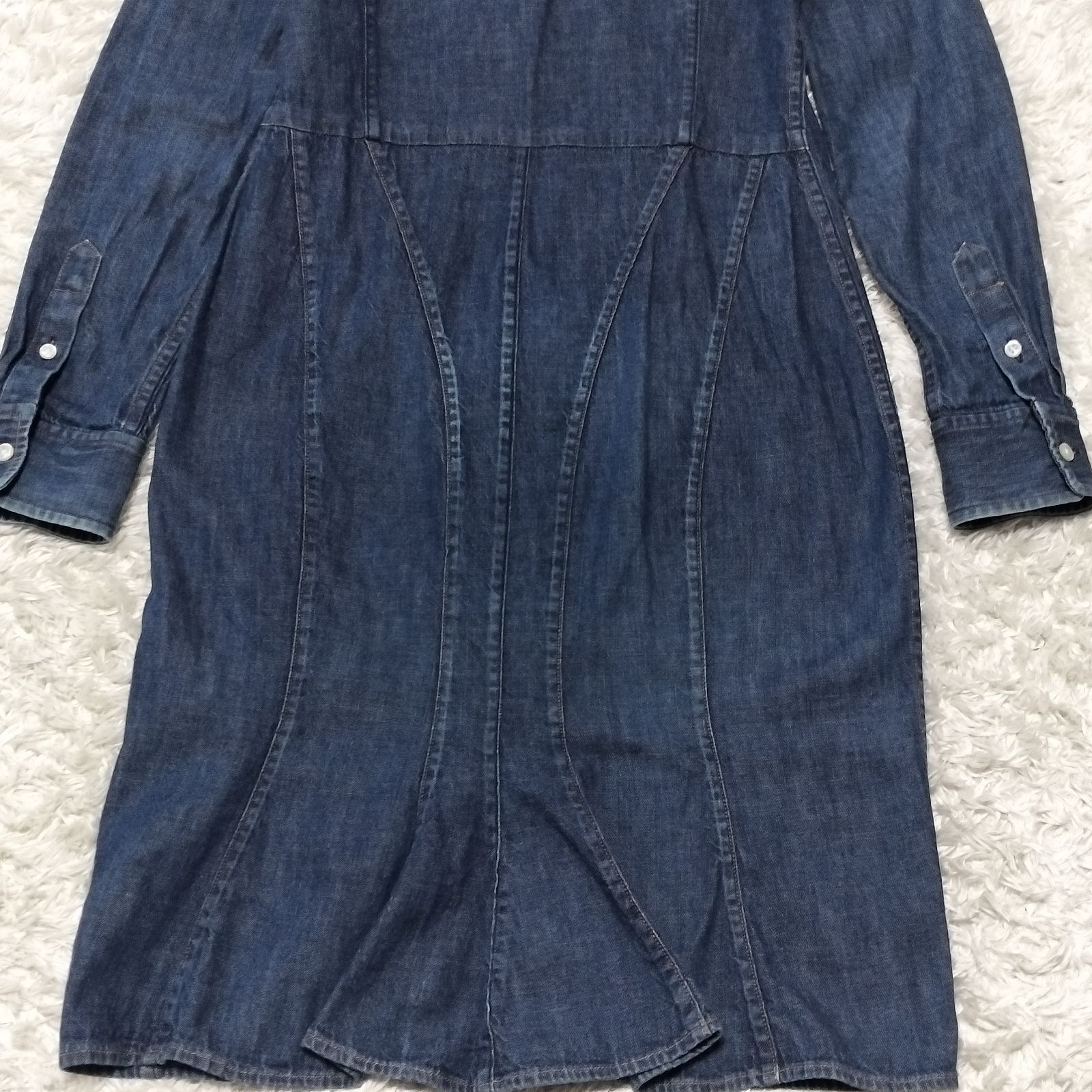 ぽこ 様　POLO RALPH LAUREN デニムシャツワンピース　フレア　L 21231415-1a.jpg