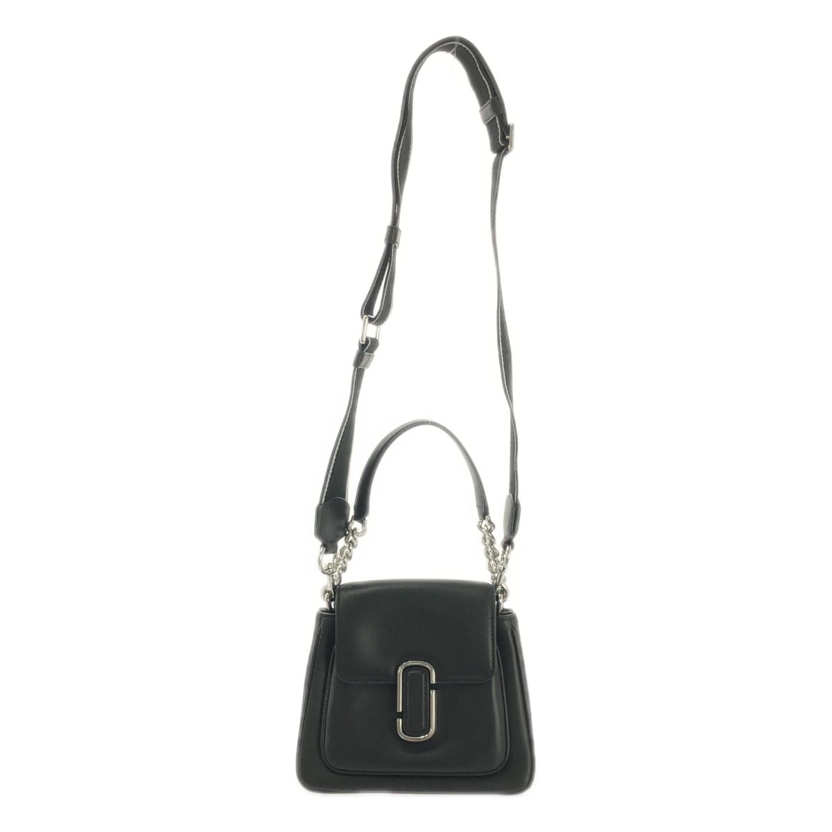 MARC JACOBS | マークジェイコブス | THE J MARC MINI CHAIN SATCHEL | 2way ショルダー付き レザー チェーンハンドル サッチェルバッグ | ブラック | レディース