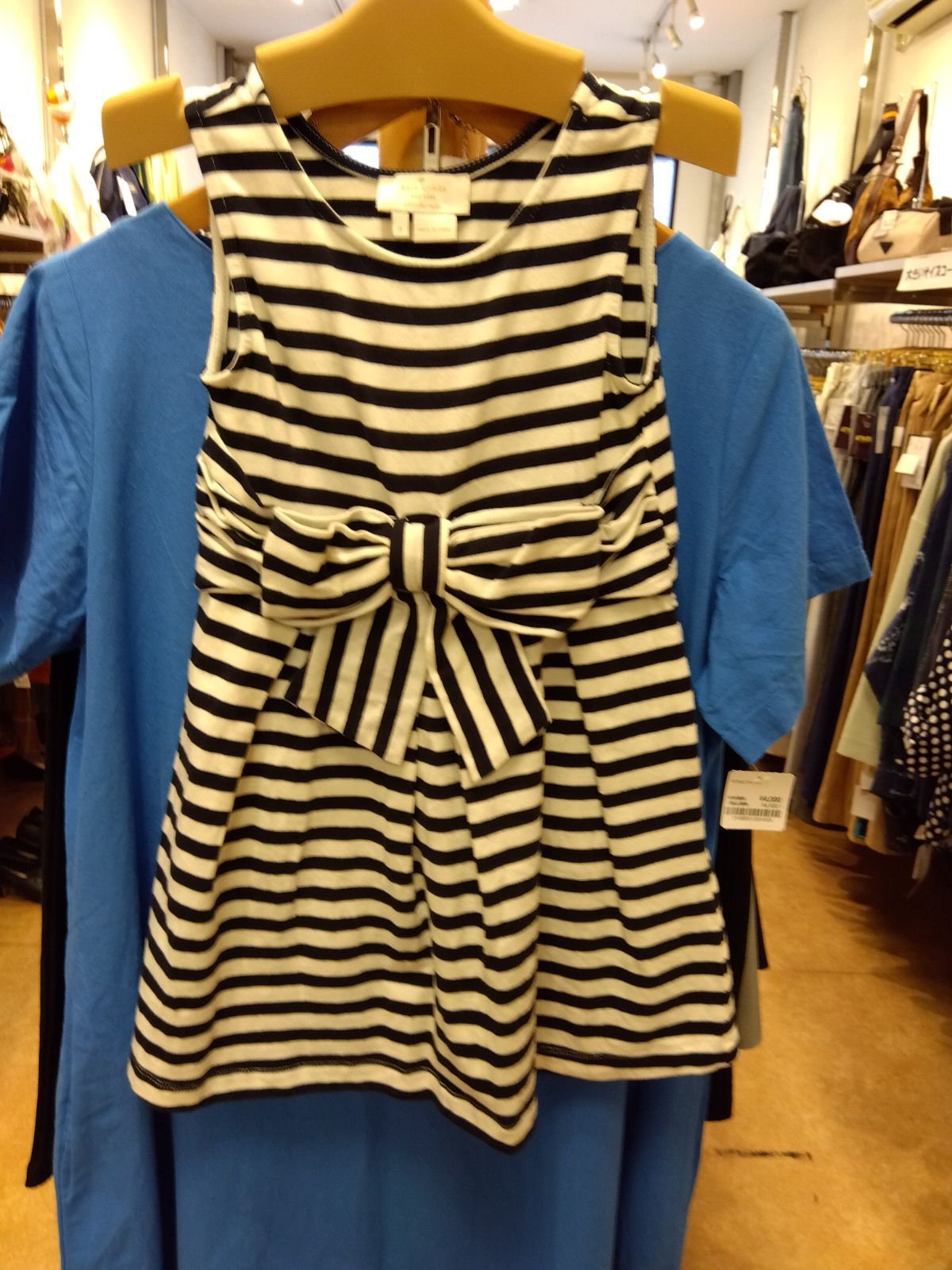 kate spade ボーダーワンピース　130 katespade ケイトスペード ボーダーワンピース ボートネック XS