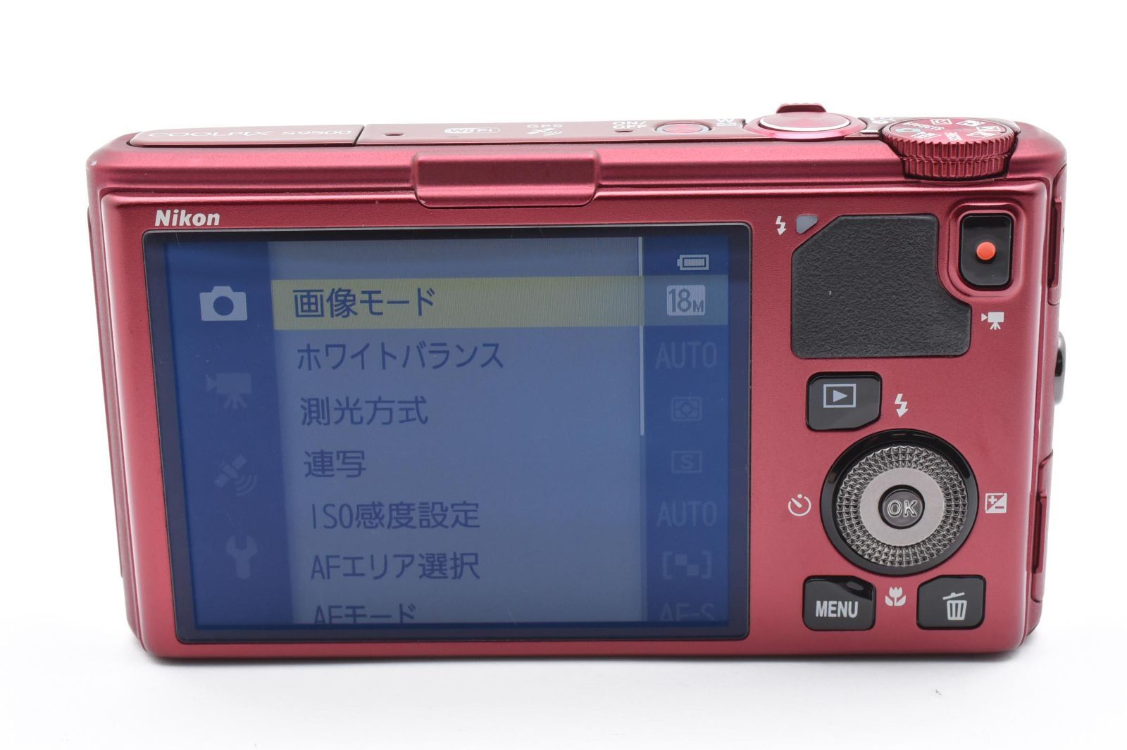 Nikon COOLPIX S9500 レッド バッテリー・充電器付き 極上品 Nikon coolpix S9500 レッド バッテリーチャージャーセット