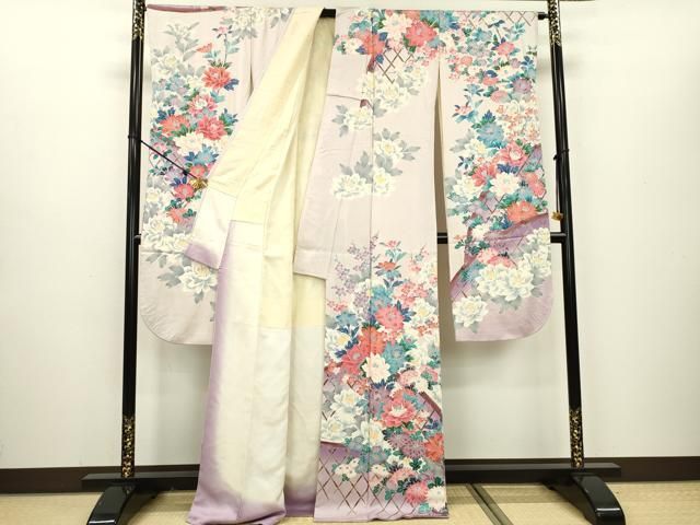 正絹訪問着　御所車花文　暈し染め　身丈167cm 裄67cm 正絹訪問着 御所車花文 暈し染め 身丈167cm 裄67cm - メルカリ