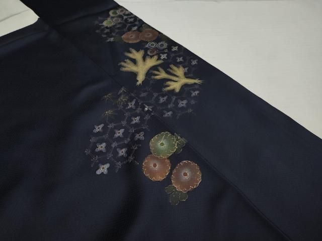 【高級訪問着】定価28万円❣️ 未使用品✨花鳥文 金彩 正絹　逸品 No.448 高級訪問着】定価28万円❣️ 未使用品✨花鳥文 金彩 正絹 逸品