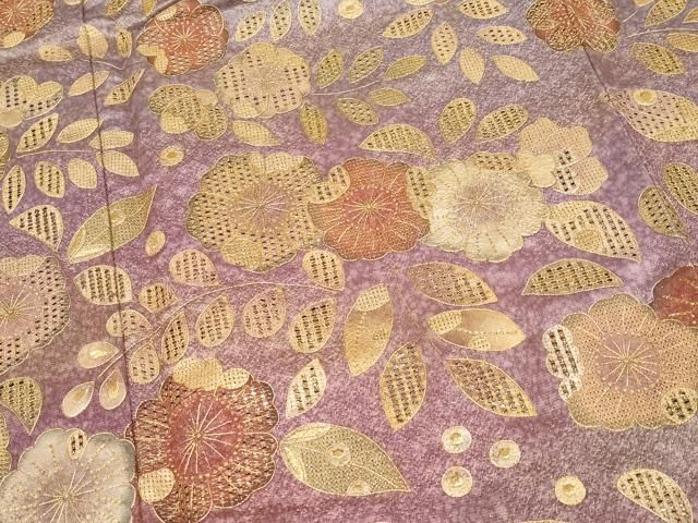 平和屋本店□極上 中国三大刺繍 スワトウ刺繍 総刺繍 訪問着 辻が花 暈