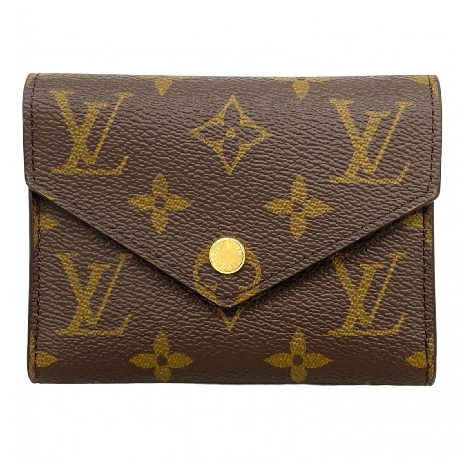 ルイ ヴィトン Louis Vuitton ルイ ヴィトン 三つ折り財布 モノグラム ポルトフォイユヴィクトリーヌ M62472 ブラウンレディース