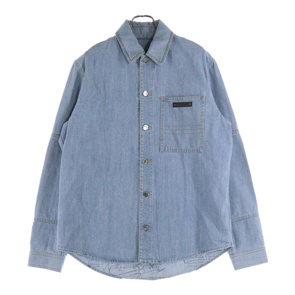 Berluti ベルルッティ カリグラフィー レザー ロゴパッチ デニムジャケット インディゴ R22HCL84DABG