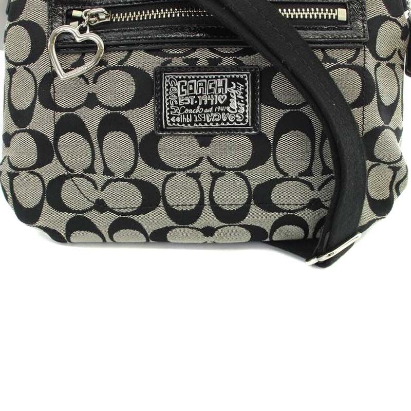 コーチ COACH シグネチャー ショルダーバッグ キャンバス グレー