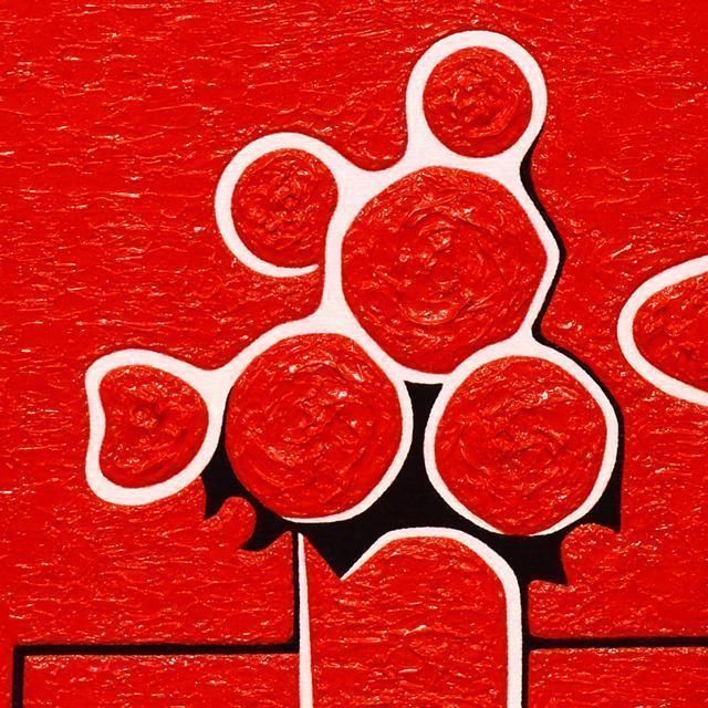 作者直接出品アトリエ山梨発送○小さい赤バラ花F0号静物画○