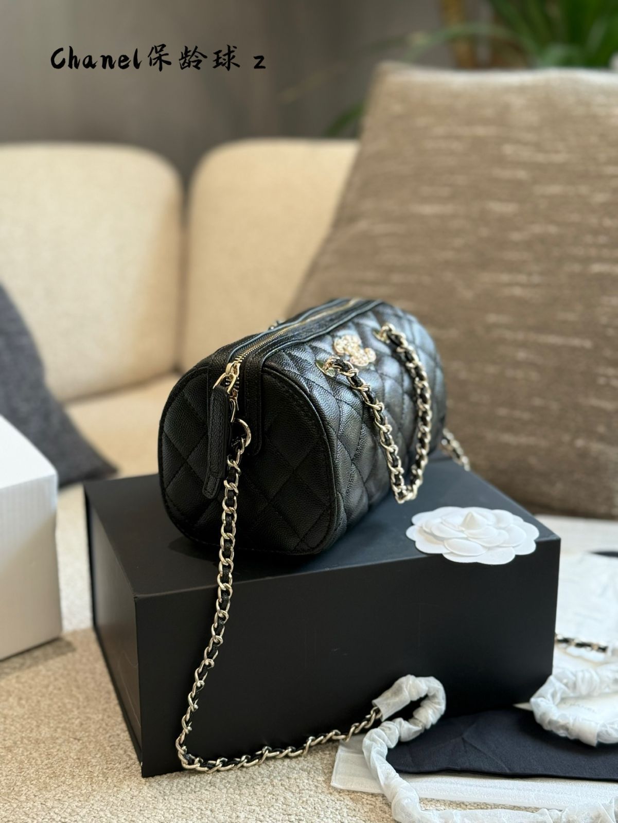 今日特価】Chanel 25P ボウリングバッグ ハートラバー