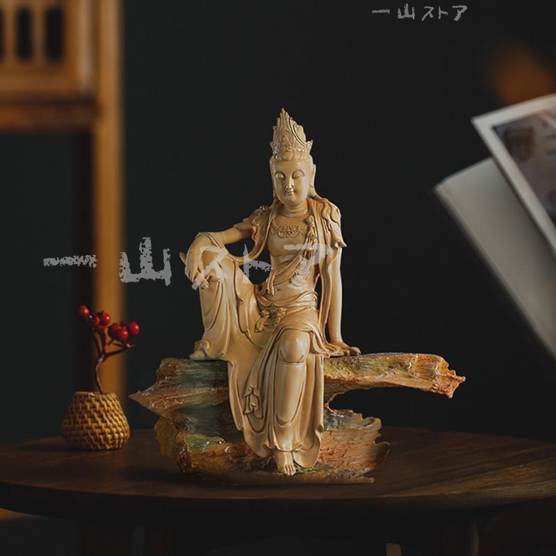 満足保障！ 上品 自在観音菩薩禅意仏像置物 職人手作り MAX80％OFF。